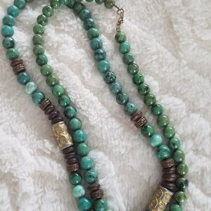 Vintage Carrico Lake Beaded Necklace 15 inch
